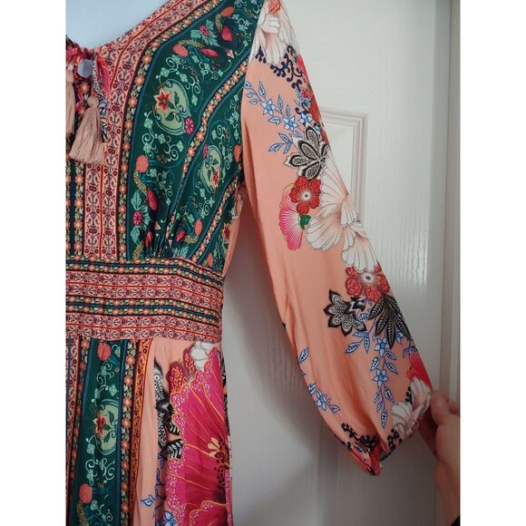 FARM RIO Women's Topanga Mini Dress Boho Floral Print S Boho - Picture 11 of 16